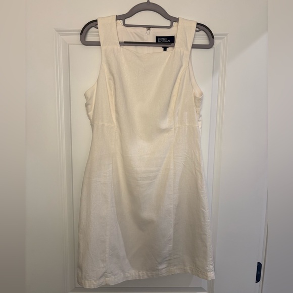 Mini Ivory Linen Dress - size 8/M - Picture 1 of 4
